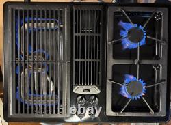 30 Jenn Air Black Downdraft Cooktop JGD8130ADB 2 Burners Grill Tested Video