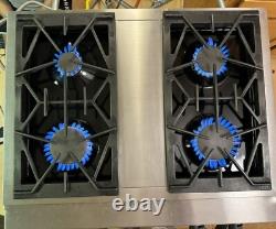 30 Jenn Air Pro Style Stainless 4 Burner Gas Cooktop Range JGCP430ADP TESTED