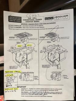 Gas Cooktop Downdraft JennAir (Model GS206S)