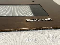 JENN-AIR RANGE DOOR GLASS PART # W10269422 Black Glass W Oiled Bronze Trim