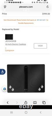 Jenn Air 30 Electric Cooktop JED8430BDB 4-Burner With Downdraft Vent Radiant
