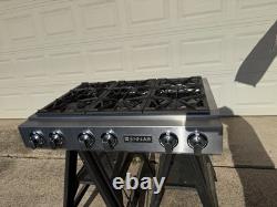 Jenn-Air 36 6 Burner Gas Rangetop Cooktop JGCP636ADP12 Stainless Steel Tested