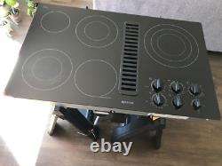 Jenn Air 36 Black Electric Downdraft Cooktop Five Burners JED3536WB04 TESTED
