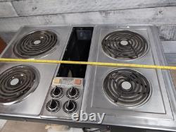 Jenn Air Cooktop 29 Electric Stainless Removable Burners Vintage UNTESTED