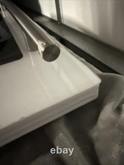 Jenn-Air Glass Stove Range Door Off A JES9860BAW White Color Stainless handle