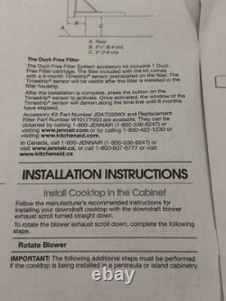 Jenn-Air KitchenAid JDA7000WX Downdraft Duct-free Install Kit