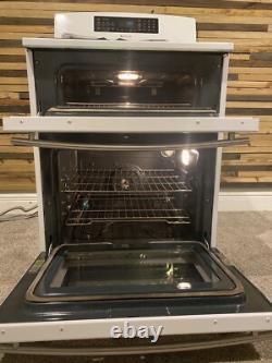 Jenn Air White Dual-Fuel Freestanding Pizza Double Oven Gas Convection Range