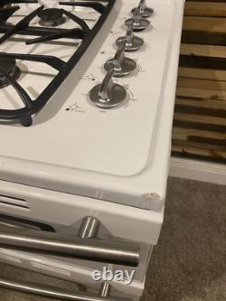 Jenn Air White Dual-Fuel Freestanding Pizza Double Oven Gas Convection Range