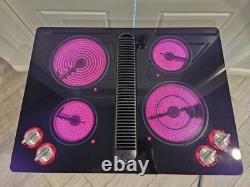 JennAir JED8430BDB Black 30 Downdraft Glass Top Cooktop Used, Tested Working