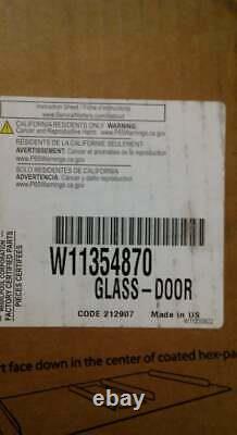W11354870 Whirlpool Glass-door OEM Stainless Outer Glass Range Door